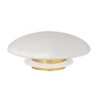 Накладка на слив для раковины ABBER AC0014 белая, керамика - Gidratop.ru изображение