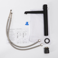 UNO Смеситель для накладных раковин без донного клапана, чёрный UNO-LMC-NERO-W0 - Gidratop.ru изображение