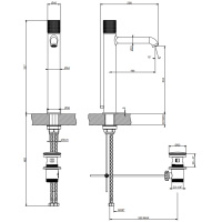 GESSI HABITO CESELLO смеситель для раковины высокий, с донным клапаном, цвет Black XL - Gidratop.ru изображение