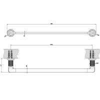 GESSI INCISO полотенцедержатель, 45 см, цвет: finox - Gidratop.ru изображение