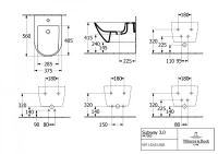 Биде Villeroy&Boch Subway 3.0 447000R1, подвесное, альпийский белый, CeramicPlus - Gidratop.ru изображение