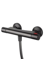 Смеситель для душа с термостатом WONZON & WOGHAND INN 5, Темный графит (WW-B2005-A-BGG) - Gidratop.ru изображение