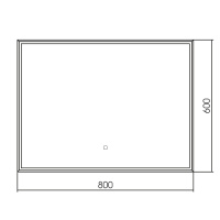 Зеркало ABBER See AG6108SL-0.8 с подсветкой, сенсорный выключатель, диммер - Gidratop.ru изображение
