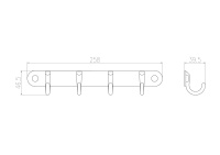 Вешалка с 4 крючками для ванной WONZON & WOGHAND, Хром (WW-9384-4) - Gidratop.ru изображение