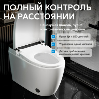 Электронный унитаз-биде ABBER Bequem AC1116S приставной белый - Gidratop.ru изображение