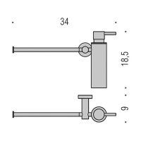 Colombo Plus Полотенцедержатель с дозатором жидкого мыла, цвет: хром - Gidratop.ru изображение
