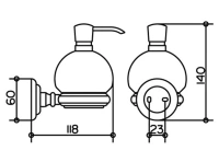 Дозатор для жидкого мыла Keuco Astor, хром, 02153019000 - Gidratop.ru изображение