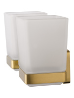 Два стакана для зубных щеток с держателем WONZON & WOGHAND ROMA, Бронза (WW-7228) - Gidratop.ru изображение