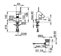 Смеситель Keuco Plan S 52909 010000 для биде - Gidratop.ru изображение