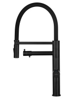 Смеситель для кухни с гибким изливом и подключением фильтра WONZON & WOGHAND, Черный матовый (WW-88458007-MB) - Gidratop.ru изображение