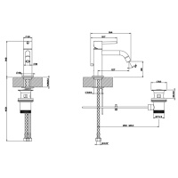 Gessi Emporio Via tortona смеситель для раковины с донным клапаном и соединительными шлангами, цвет: Chrome - Gidratop.ru изображение