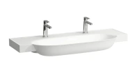 Раковина Laufen New Classic 8.1385.8.400.115.1 120 х 48 х 16.5 см, SaphirKeramik, LCC, 2 отверстия, без перелива, белый глянцевый - Gidratop.ru изображение