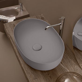 Раковина 60х40 см, без отв., цвет: Ferro Matt