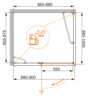 Душевой уголок CEZARES VERONA-W-AH-1-90/100-C-Cr - Gidratop.ru изображение