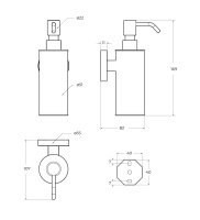 RELAX-SOIS-M-IN Диспенсер для мыла подвесной, металл, исполнение сатин - Gidratop.ru изображение