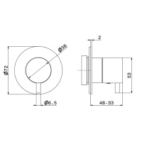 Newform X-STEEL 316 Наружная часть для переключателя/запорного вентиля (для 27892/27893) цвет:  PVD Brushed copper bronze - Gidratop.ru изображение