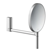 Косметическое зеркало Keuco Plan 17649170002, 19 см, с увеличением, цвет алюминий - Gidratop.ru изображение