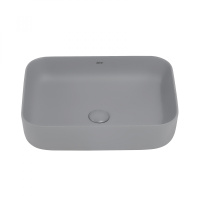 Раковина накладная ABBER Rechteck AC2202MG серая матовая - Gidratop.ru изображение