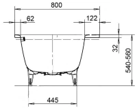 Стальная ванна Kaldewei Asymmetric Duo мод. 740, 170 х 80 х 42 см, без покрытия, 2740.0001.0001 - Gidratop.ru изображение