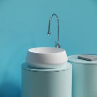 Раковина CERAMICANOVA Maya накладная круглая 400x400x140 белый матовый CN12004MW - Gidratop.ru изображение