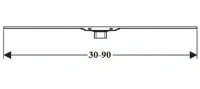 Решетка дренажного канала Geberit CleanLine80 90х1см, без сифона, 154.440.39.1 - Gidratop.ru изображение