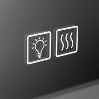 Зеркало со встроенным светильником, сенсорным выключателем и подогревом SPC-MAR-700-800-LED-TCH-WARM, 12W, 220-240V, 700x30x800 - Gidratop.ru изображение