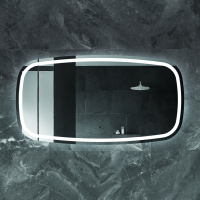 Зеркало со встроенной подсветкой и реверсивнаятчиком движения CZR-SPC-MOLVENO-1400-800-MOV, 12V, 220-240V, 1400x800x30 - Gidratop.ru изображение