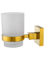 Стакан для зубных щеток с держателем WONZON & WOGHAND POLO, Темное золото (WW-8921-DG) - Gidratop.ru изображение