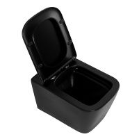 Унитаз подвесной безободковый BelBagno ARDENTE-C, черный BB3202CHR-MB/BB3202SC-MB - Gidratop.ru изображение