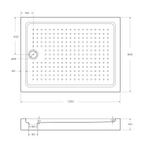 Акриловый поддон CEZARES TRAY-A-AH-120/90-15-W0 - Gidratop.ru изображение