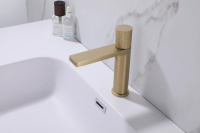 Смеситель ABBER Rund AF8710G для раковины, золото матовое - Gidratop.ru изображение