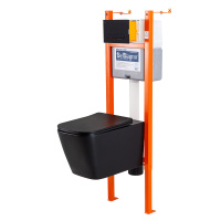 Инсталляция BelBagno EXPERT 40 для подвесного унитаза, 1130х400х150 мм, со смывным бачком скрытого монтажа, фронтальное/горизонтальное управление, крепление к стене в комплекте - Gidratop.ru изображение