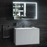 Тумба под раковину Keuco Plan 32951300000, 65 см, подвесная, 1 ящик, цвет белый глянцевый - Gidratop.ru изображение