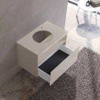 Тумба под раковину Keuco Stageline 32865180100, 80 см, с подсветкой, 1 ящик, цвет кашемир глянцевый - Gidratop.ru изображение