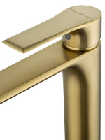 Смеситель для раковины высокий WONZON & WOGHAND BRILLIANT, Брашированное золото (WW-88019079-BG) - Gidratop.ru изображение