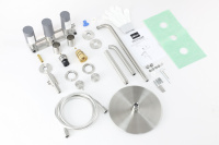 Душевая система ABBER Wasser Kreis 316 AF8150BST скрытого монтажа с изливом, термостат, сталь брашированная - Gidratop.ru изображение