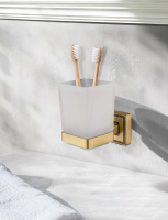 Стакан для зубных щеток с держателем WONZON & WOGHAND ROMA, Бронза (WW-7221) - Gidratop.ru изображение