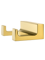 Двойной крючок для ванной WONZON & WOGHAND ECLIPSE, Глянцевое золото (WW-9125-LG) - Gidratop.ru изображение