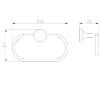 Кольцо для полотенец WONZON & WOGHAND SIMPLE, Хром (WW-6513) - Gidratop.ru изображение