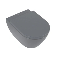 Подвесной унитаз Villeroy&Boch Subway 2.0 5614R0I4, безободковый, графит CeramicPlus - Gidratop.ru изображение