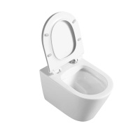 Унитаз подвесной Vito VT1-23 безободковый, цвет белый, ультратонкое soft-close сиденье - Gidratop.ru изображение