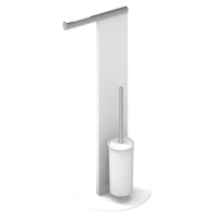 Набор аксессуаров на стойке для туалета Keuco 04986510101, белый/хром - Gidratop.ru изображение