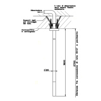 GESSI 316 излив потолочный с удаленным управлением (не входит в комплект), цвет: steel brushed - Gidratop.ru изображение
