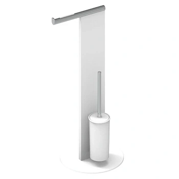 Набор аксессуаров на стойке для туалета Keuco 04986510101, белый/хром