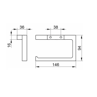 Держатель туалетной бумаги Keuco Edition 11 11162130000, цвет хром черный шлифованный - Gidratop.ru изображение