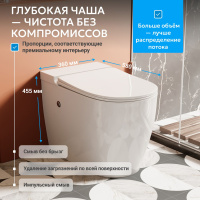 Унитаз ABBER Bequem AC1115P приставной белый с импульсным смывом - Gidratop.ru изображение