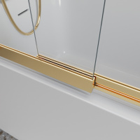 Душевая шторка на ванну BelBagno LUCE-VF-11-90/145-C-ORO - Gidratop.ru изображение