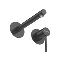 RELAX-BLI2-2-NOP-W0 Смеситель для раковины встраиваемый с внутренней частью, без донного клапана, черный матовый - Gidratop.ru изображение