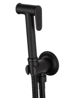 Смеситель с гигиеническим душем встраиваемый WONZON & WOGHAND STEAM, Черный матовый (WW- 88849008-MB) - Gidratop.ru изображение