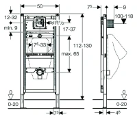 Инсталляция для писсуара Geberit 111.616.00.1 Duofix, с сифоном, наружное распознавание - Gidratop.ru изображение